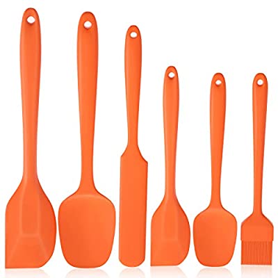 Expired: 6 Pcs Heat Resistant Silicone Spatulas Set with Stainless Steel Core