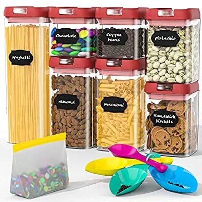 Expired:&nbsp;7 Pcs BPA Free, Premium Containers Set – Includes Spoon and a Small Storage Bag