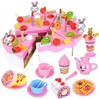 Expired: 99 PCS Decorating Party Play w/ Candles Fruit Dessert, Pink