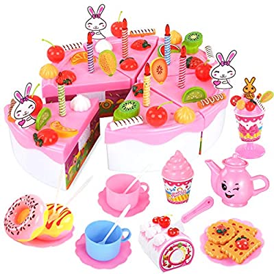 70% off - Expired: 99 PCS Decorating Party Play w/ Candles Fruit Dessert, Pink