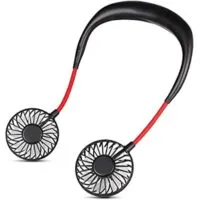 Expired:&nbsp;AJOYEUX Portable Neck Fan, Battery Operated Hand Free -Black