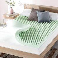 4 Inch Egg Crate Memory Foam Mattress Topper, Short Queen