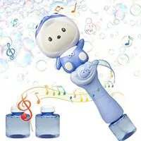 Expired: Blingbrione Bubble Wand Electric Bubble Machine, Musical Light-up (Blue Dolphin)