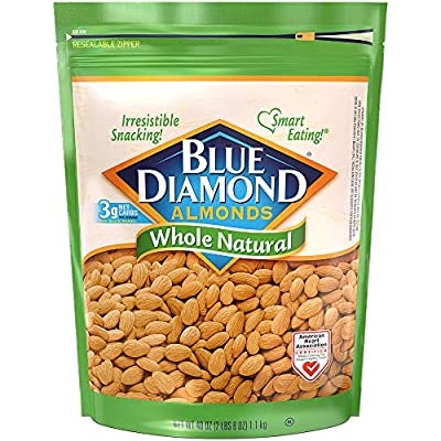 Blue Diamond Almonds Whole Natural Raw Snack Nuts, 40 Oz Resealable Bag - $8.48 ($25.00)