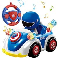 Expired: Cartoon Race Car with Music, Lights, Remote 2.4GHz RC Toy Car