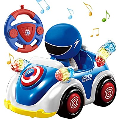 Expired: Cartoon Race Car with Music, Lights, Remote 2.4GHz RC Toy Car