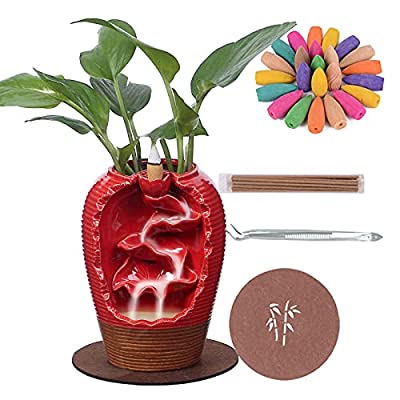 70% off - Expired: Ceramic Backflow Incense Holder with 120 Backflow Incense Cones & 30 Incense Stick