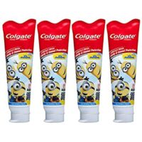 4 Pack Colgate Kids Toothpaste with Anticavity Fluoride, Mild Bubble Fruit Gel