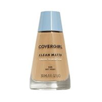 COVERGIRL Clean Matte Liquid Foundation Soft Honey, 1 Oz