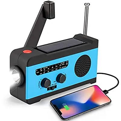 70% off - Expired:&nbsp;CrazyFire Solar Hand Crank Weather Radio with LED Flashlight and 2000mAh Portable Smart Phone Charger