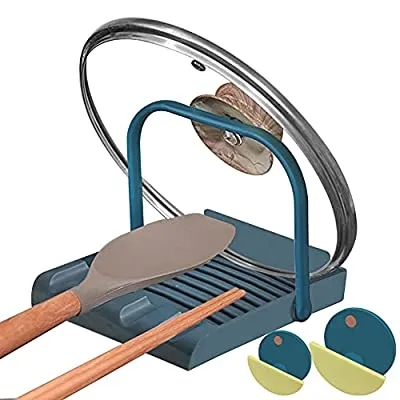 Expired:&nbsp;Cute Spoon Rest, Drip Pad with Pot Lid Holder Stand, BPA-Free( 2 Sticky Hooks)