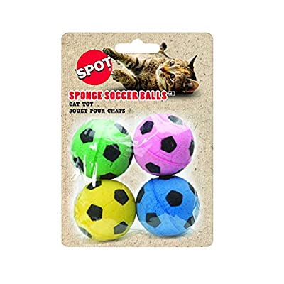 4 Pack Ethical Sponge Soccer Balls Cat Toy