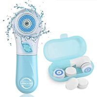 Expired: Facial Cleansing Brush Waterproof With 5 Exfoliating Heads, Rotary Spin