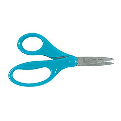 Fiskars, Turquoise Pointed Tip Kids Scissors, 5-Inch