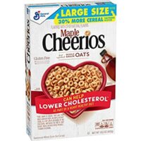 Maple Cheerios, Gluten Free Breakfast Cereal with Whole Grain Oats, 14.2 oz Box