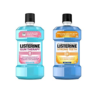Listerine Strong Teeth Mouthwash, 1 L & Listerine Gum Therapy Mouthwash, Mint, 1 L - $10.94 ($23.16)