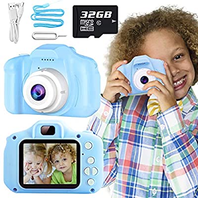 60% off - Expired: Kids Camera Camcorder 2.0 Inch IPS Screen with 32GB Card (Blue)