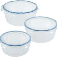 Easy Essentials Food Storage containers with Lids BPA Free, 6 Piece, Clear