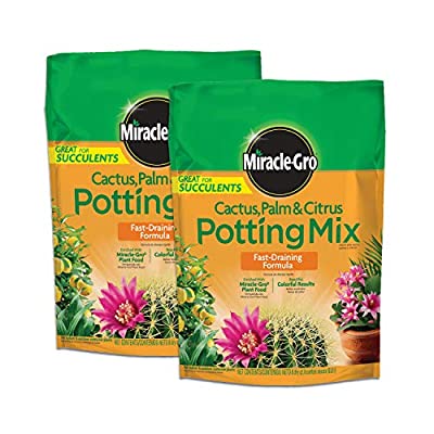 2 Pack Miracle-Gro Cactus, Palm & Citrus Potting Mix 8 Qt - $8.45 ($20.52)