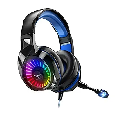60% off - Expired:&nbsp;Nivava K7 Pro Gaming Headset with Noise Cancelling Microphone, Colorful Marquee Light
