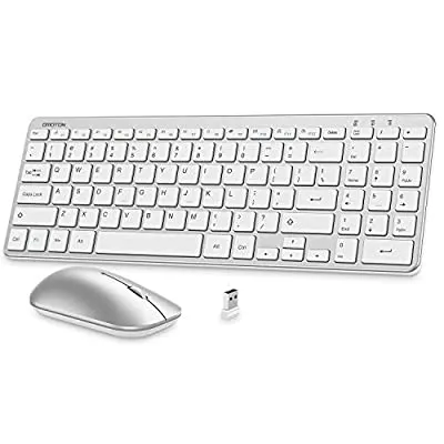 54% off - Expired:&nbsp;OMOTON Wireless Keyboard and Mouse Combo, 3-Level DPI, Silver