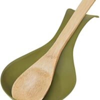 Oggi Spoon Rest With Long Handle, regular, Olive