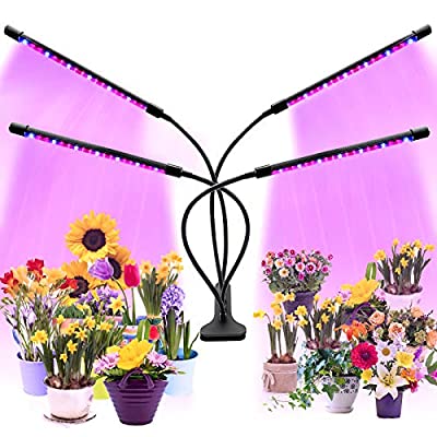 Expired: Plant Growing LED Lamps with Red & Blue Spectrum, 3 Switch Modes, 10 Dimmable Brightness