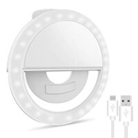 Expired: Rechargeable Portable Clip-on Selfie Light for Smart Phone (White)