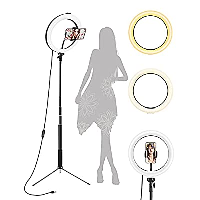 Expired: Ring Light, 10.2″ Selfie Ring Light with Tripod Stand & Phone Holder – 3 Light Modes