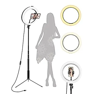 60% off - Expired:&nbsp;Ring Light, 10.2″ Selfie Ring Light with Tripod Stand & Phone Holder – 3 Light Modes