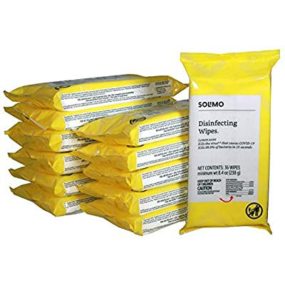 Solimo Disinfecting Wipes On-The-Go 432 ct (36 ct x 12)