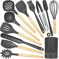 Expired:&nbsp;Silicone Kitchen Utensils Set with Holder – Non-stick/464°F Heat Resistant/BPA Free