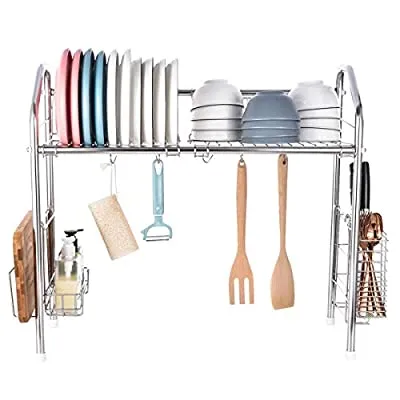 Expired:&nbsp;Stainless Steel Over Sink Dish Drying Rack (Single Groove-Single-layer)