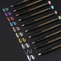 Expired: Sunshilor Brush Tip Metallic Marker Pens, 10 Colors