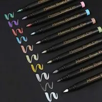 Expired:&nbsp;Sunshilor Brush Tip Metallic Marker Pens, 10 Colors