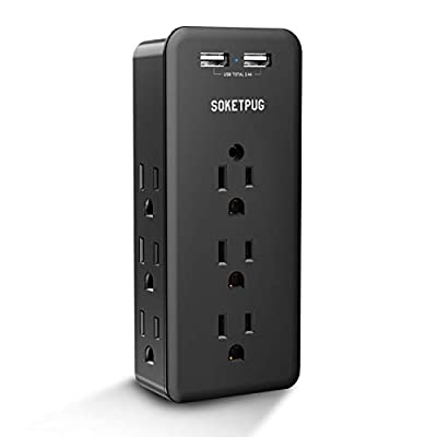 45% off - Expired: Surge Protector Power Strip 11 in1, Outlet Splitter with 9 AC Ports, 2 USB Ports (Smart 2.4A Total)