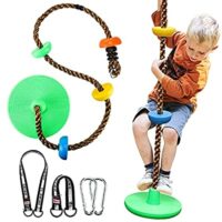 Expired: Tree Climbing Rope with Gloves and Kids Disc Swing Seat Set