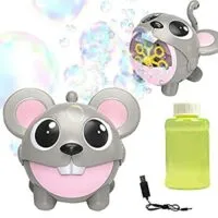 Expired:&nbsp;USB Rechargeable Automatic Bubble Maker with Solution & 7 Wands