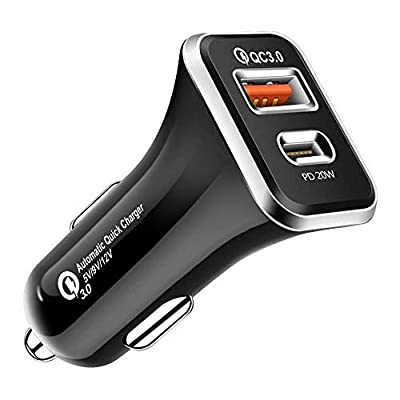 56% off - Expired: USB-C PD 20W & USB-A QC 3.0 20W 2-Port 40W Fast Car Charging Adapter