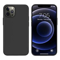 Expired: iPhone 12 Case/iPhone 12 Pro Case Liquid Silicone Gel Rubber Phone Case (Black)