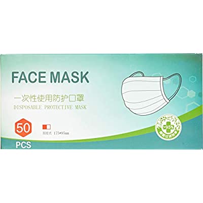 50 Pack Disposable General Use Face Mask, Blue