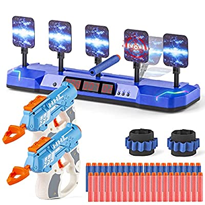 50% off - Expired: 2 Blaster Toy Guns, 5 Targets Auto Scoring and Reset, 40Darts and 2 Wrist Bands