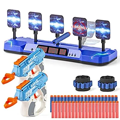 50% off - Expired: 2 Blaster Toy Guns, 5 Targets Auto Scoring and Reset, 40Darts and 2 Wrist Bands