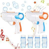 Expired: 2 Bubble Machine Guns with 4 Bottles Bubble Solution