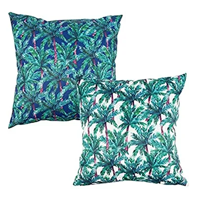75% off - Expired:&nbsp;2 Pcs Outdoor Waterproof Throw Pillow Covers, Coconut Palm Tree, 18×18 Inch