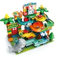 Expired:&nbsp;259Pcs REMOKING Marble Run Building Blocks with 8 Marble Ball