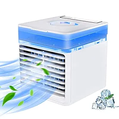 55% off - Expired:&nbsp;3 In 1 Design Evaporative Compact Air Cooler Fan With 7 Colors Night Light