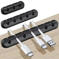 Expired:&nbsp;3 Packs Cord Organizer Cable Clips, Self Adhesive (7, 5 and 3 Slots)