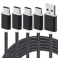 Expired: 4 Pack (0.8/3.3/3.3/6.6FT) Type C Charger Nylon Braided Cord USB A to Type C