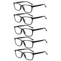 Expired: 5 Pack Computer Reading Glasses with Blue Light Blocking,  Anti Glare, UV Filter